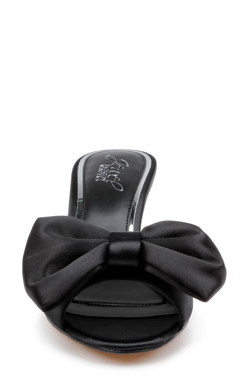 Shop Jewel Badgley Mischka Kora Slide Sandal In Black Satin