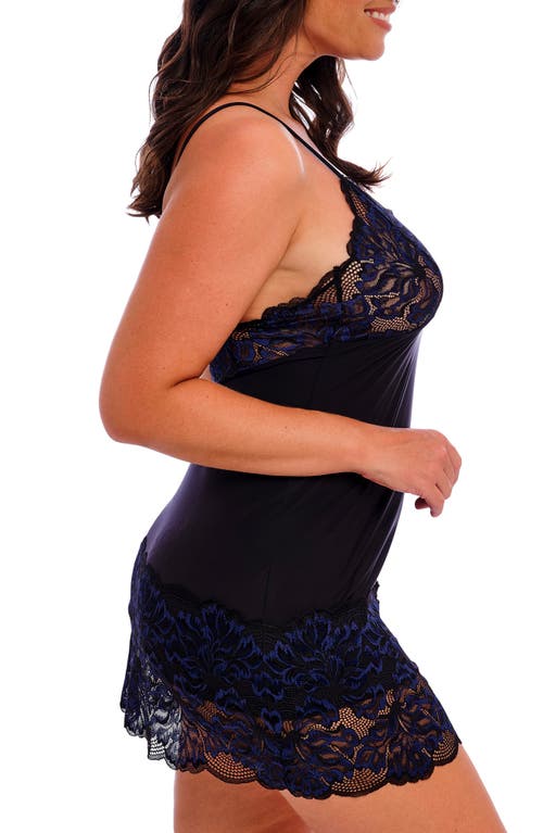 Fantasie Emmaline V-back Lace Chemise In Midnight
