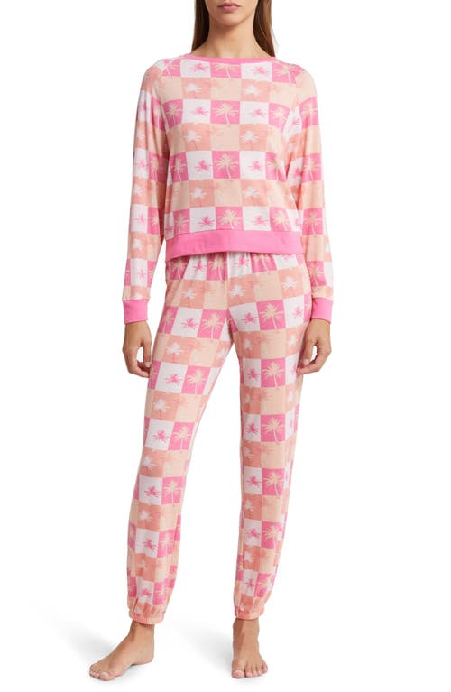 Star Seeker Jersey Pajamas in Sweet Pea Check