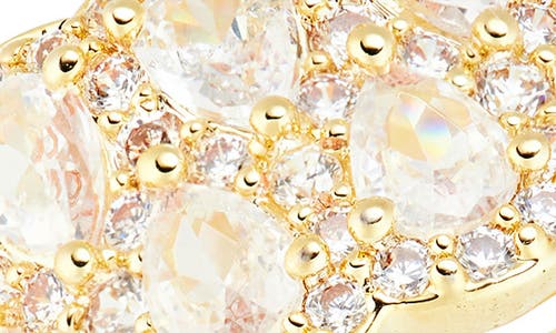 Nordstrom Rack Cubic Zirconia Scalloped Eternity Band Ring In Clear- Gold