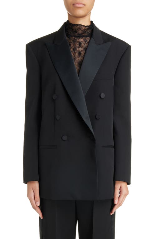 Isabel Marant Peagan Wool Tuxedo Jacket in Black at Nordstrom, Size 6 Us