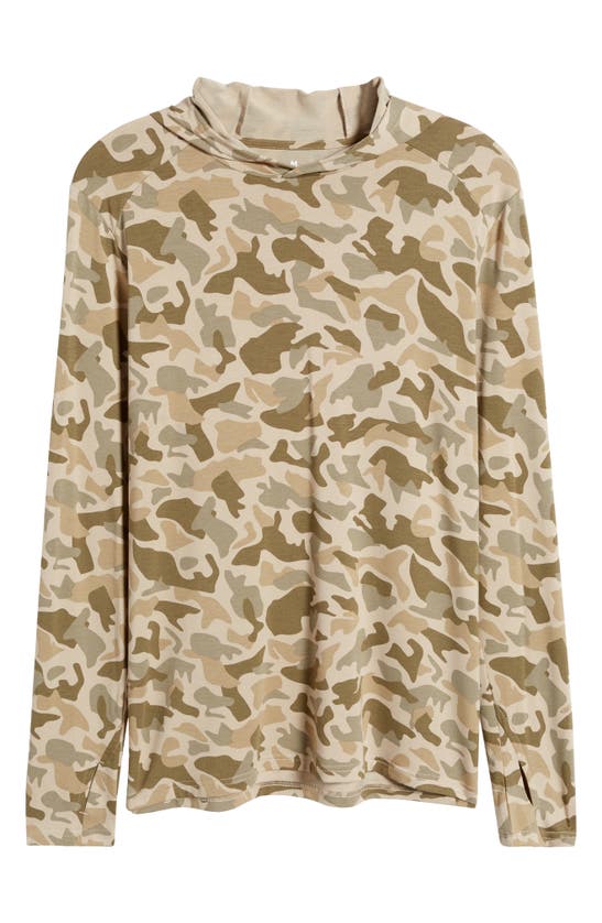 Shop Free Fly Shade Upf 50+ Hoodie In Barrier Island Camo