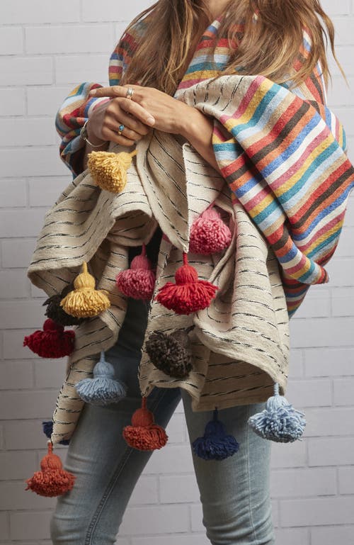 Verve Culture Moroccan Cotton Blanket In Multi Colors