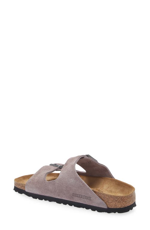 Shop Birkenstock Soft Slide Sandal In Faded Purple