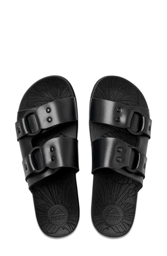 Reef Cushioned Vera Cruz Slide Sandal In Black Night