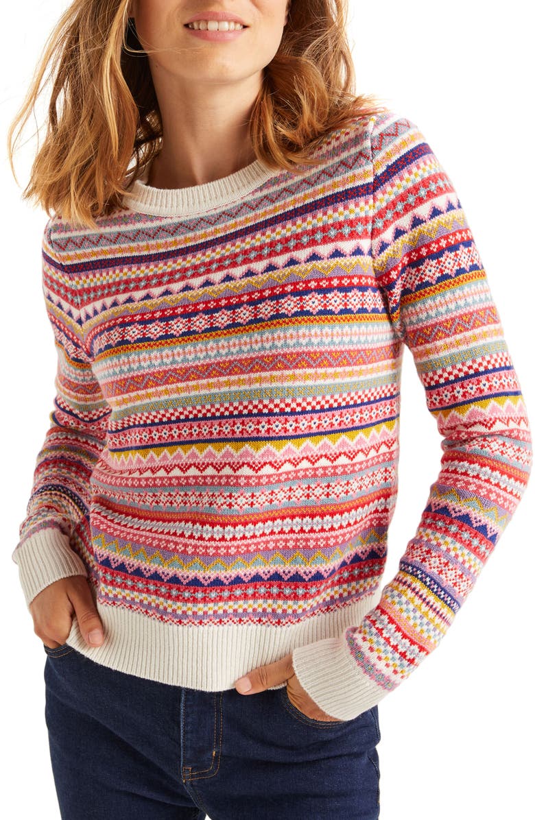Boden Louise Fair Isle Crewneck Sweater | Nordstrom