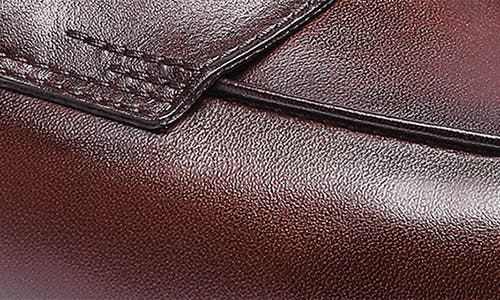 Santoni Carlos Penny Loafer In Dark Brown