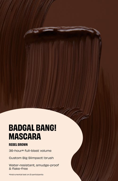 Shop Benefit Cosmetics Badgal Bang! Volumizing Mascara In Rebel Brown