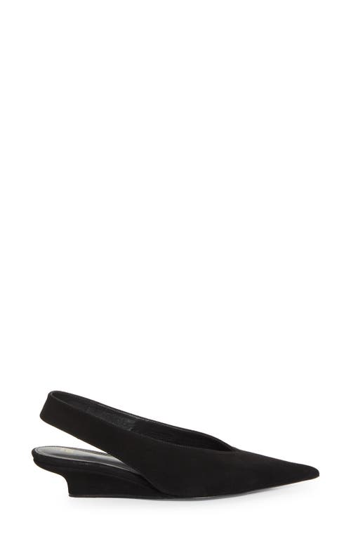 Shop Totême Toteme Slingback Wedge Pump In Black