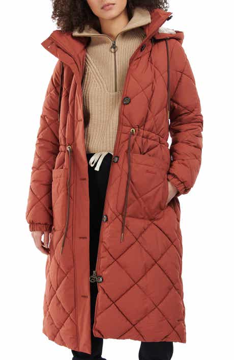 Moncler Hermine Grosgrain Trim Quilted Down Puffer Coat | Nordstrom