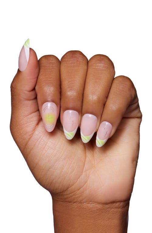 Shop Glamnetic Short Almond Press-on Nails Set In Key Lime