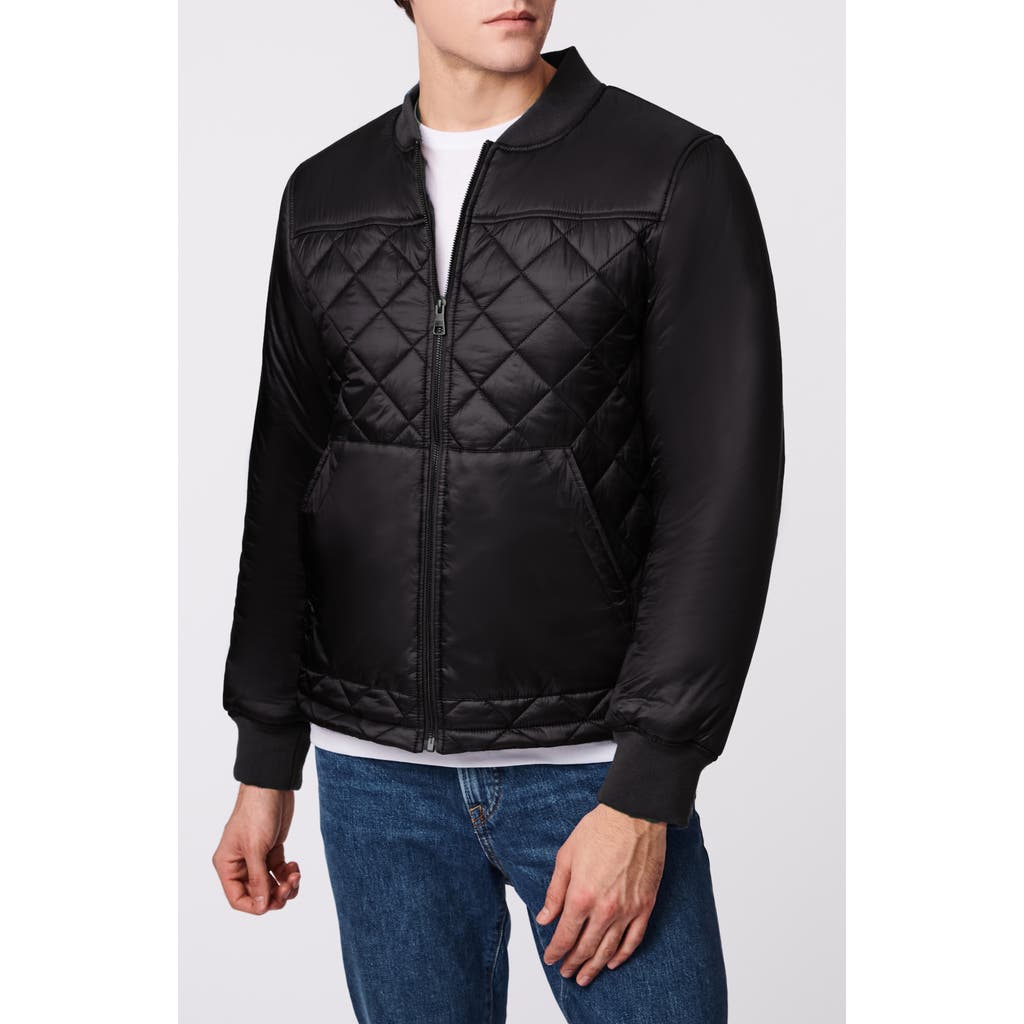 Bernardo Apex Quilted Bomber In Black