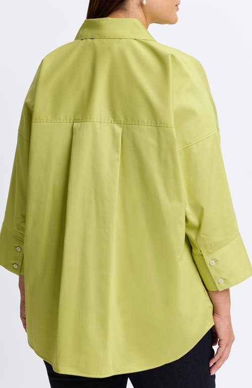 Shop Foxcroft Avery Stretch Button-up Shirt In Green