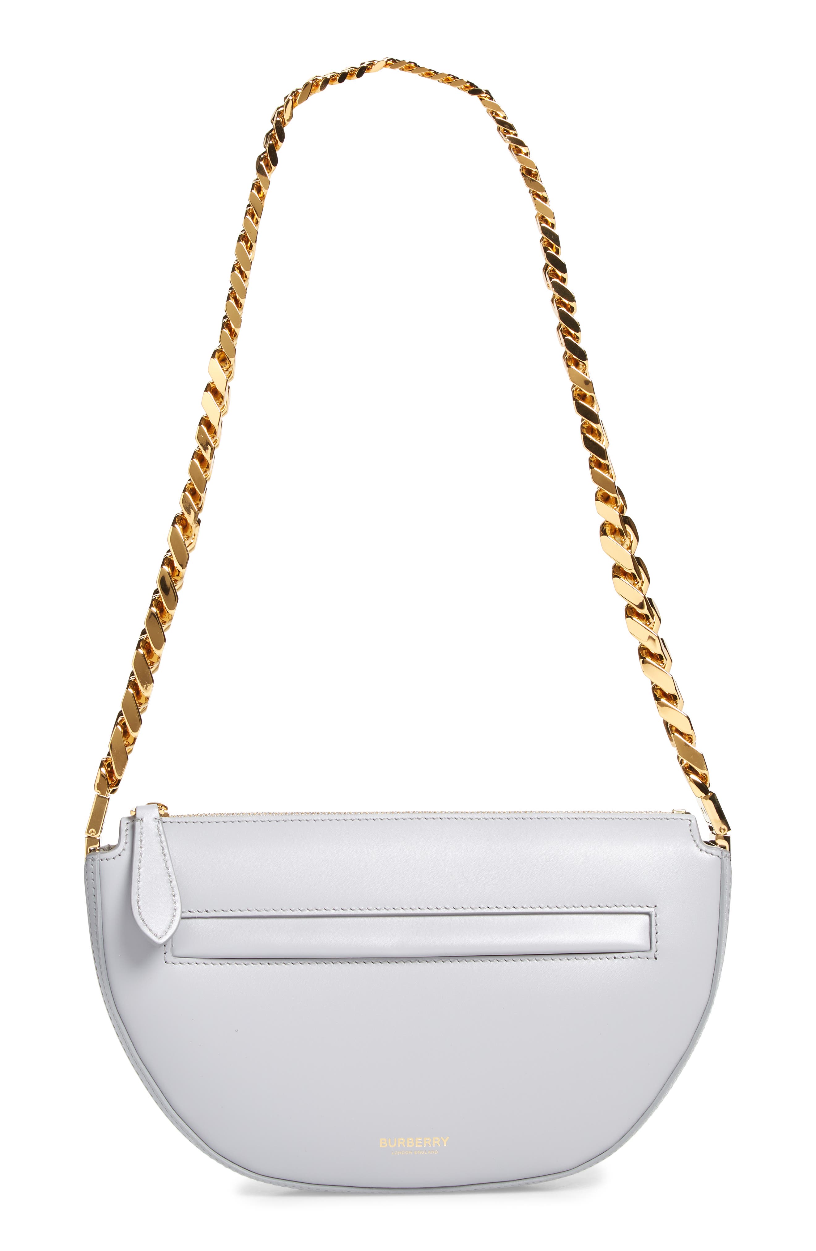 Burberry Mini Olympia Chain Leather Shoulder Bag in Heather Melange at Nordstrom