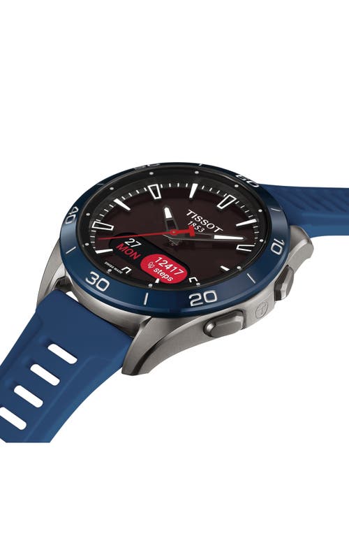 Shop Tissot T-touch Connect Sport Solar Smart Silicone Strap Watch, 43.75mm In Blue