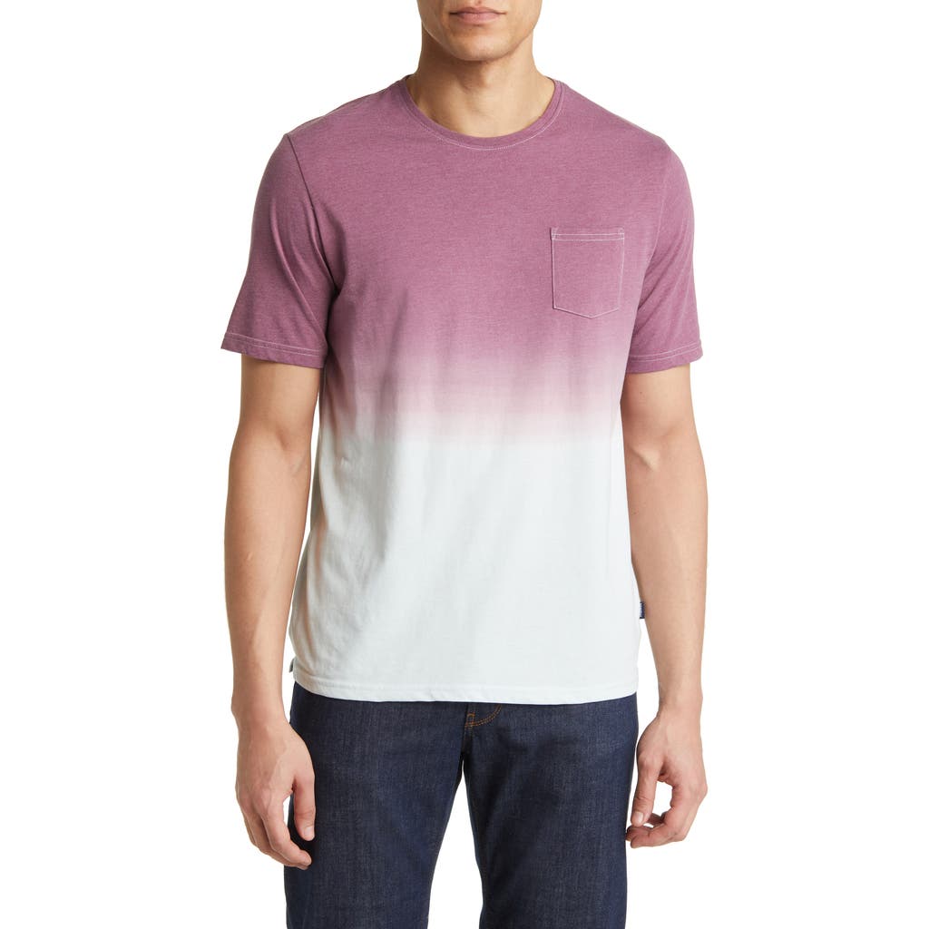 Stone Rose Dip Dye Pocket T-Shirt in Purple