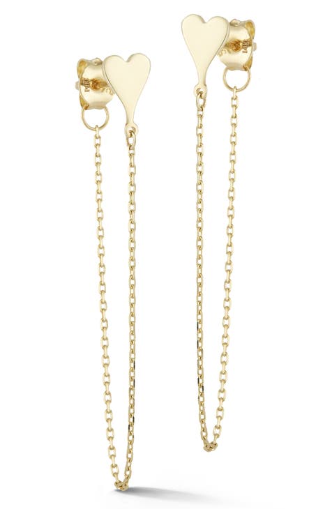 14K Yellow Gold Threader Earrings