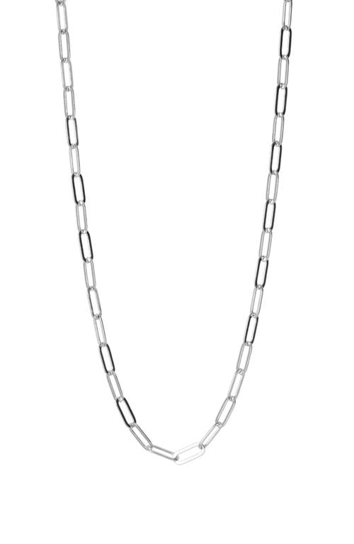 Argento Vivo Sterling Silver Sterling Silver Paper Clip Chain Necklace
