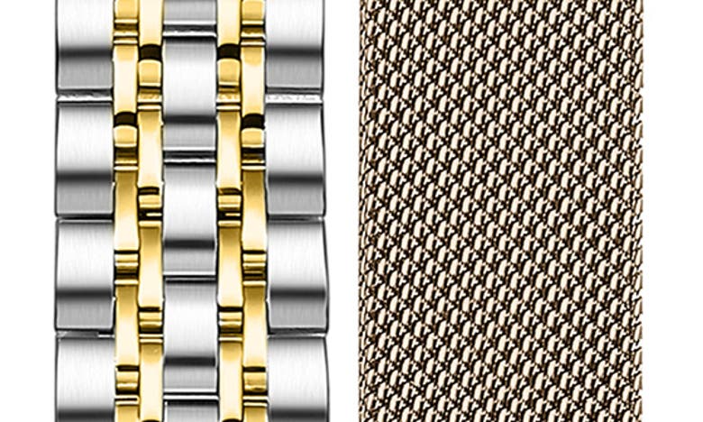 Shop The Posh Tech Assorted 2-pack 38mm Apple Watch® Watchbands In Silver / Gold