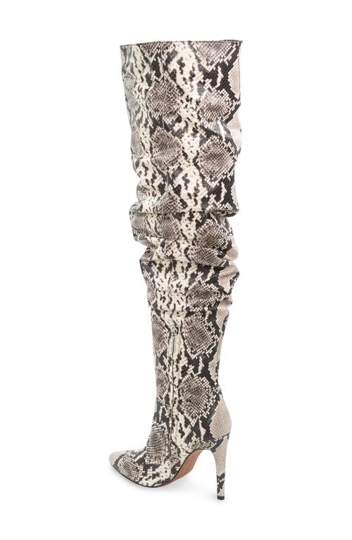 Shop Bcbg Barely Over The Knee Boot In Natural Snake