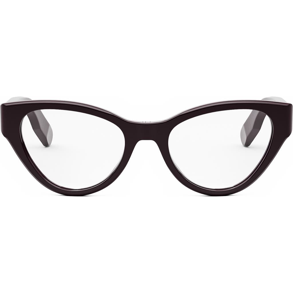 Shop Dior Lady 95.22 O B1i 52mm Cat Eye Optical Glasses In Shiny Bordeaux