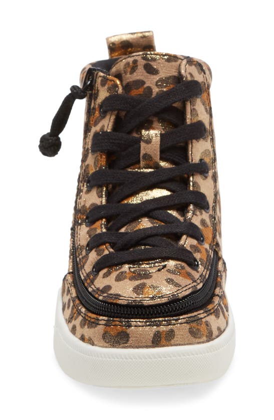 Billy Footwear Kids' Classic Hi-rise Sneaker In Leopard Shimmer