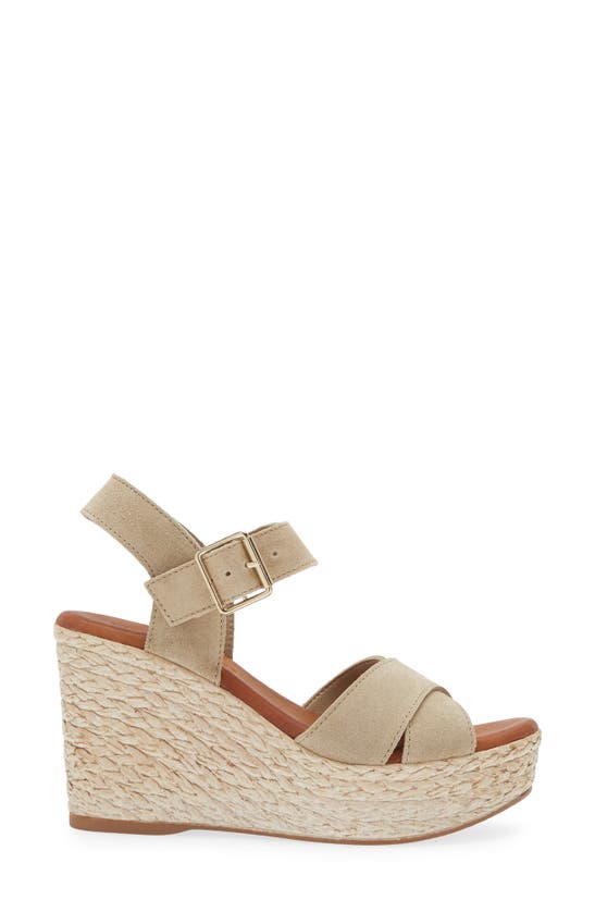 Cordani Brittany Ankle Strap Espadrille Platform Wedge Sandal In Crosta Corda