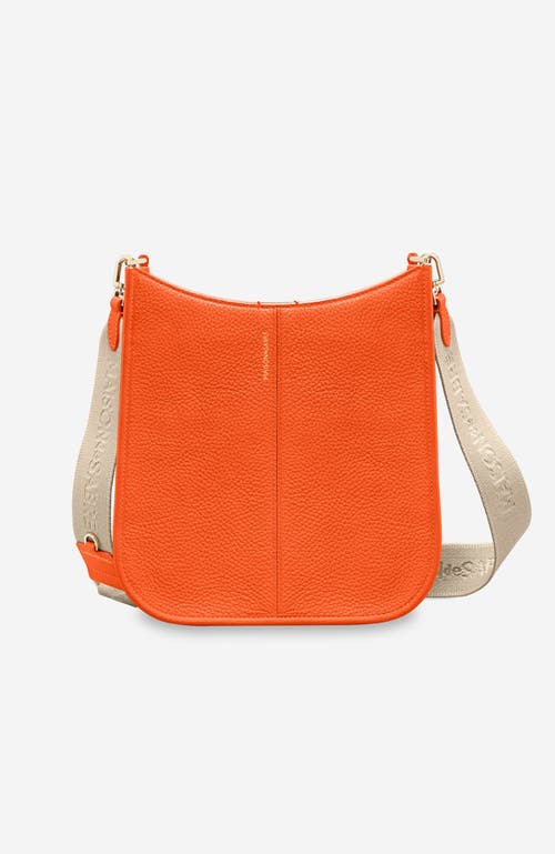 Shop Maison De Sabre Maison De Sabré Leather Saddle Bag In Manhattan Orange