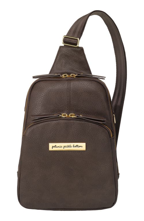 Petunia Pickle Bottom Crisscross Sling Bag in Saddle 