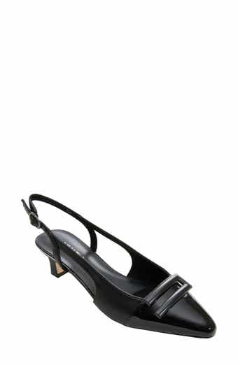 Leather Chisel Slingback Pumps​ in Black - Women | Burberry® Official