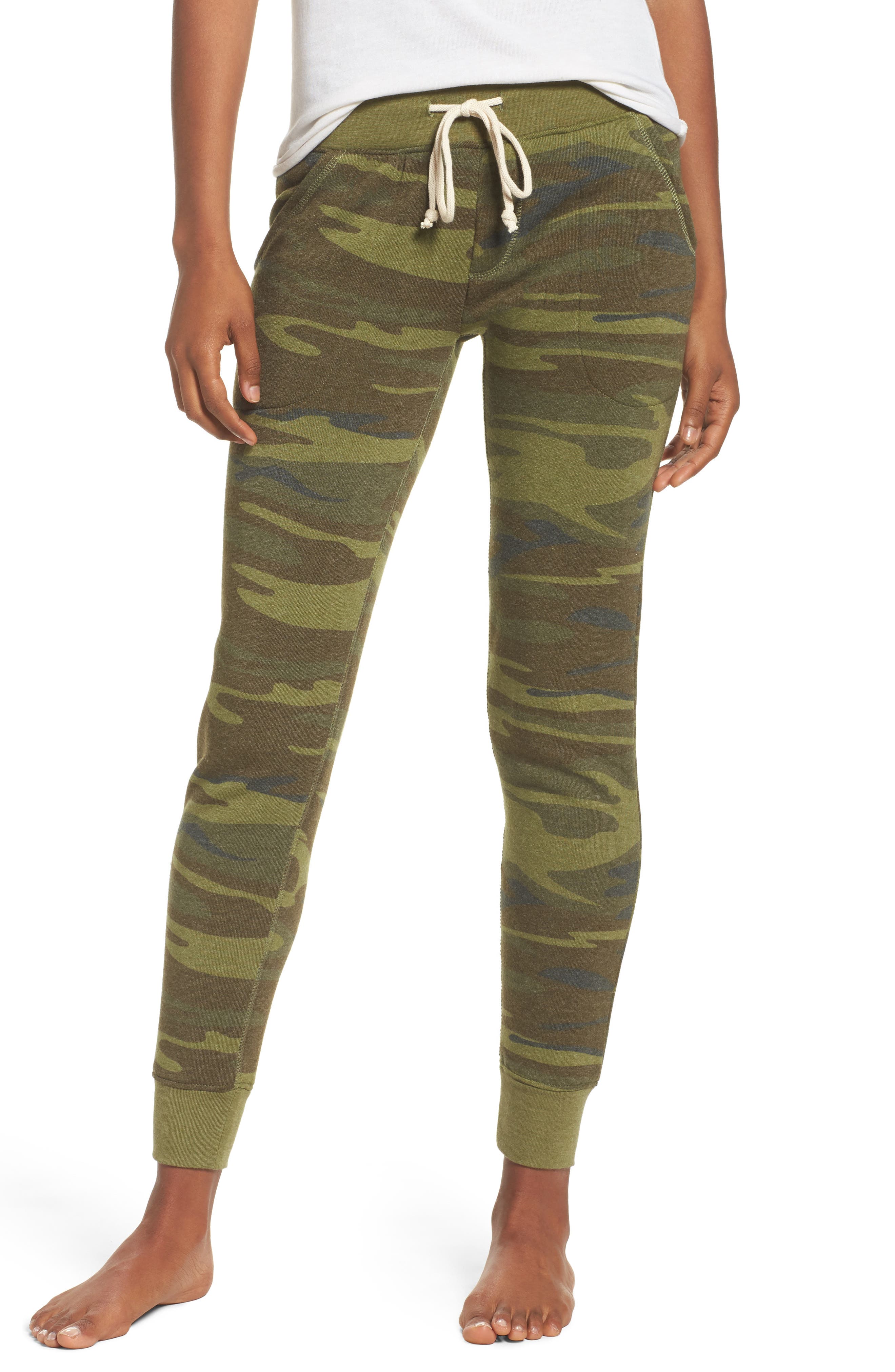 camo skinny joggers womens