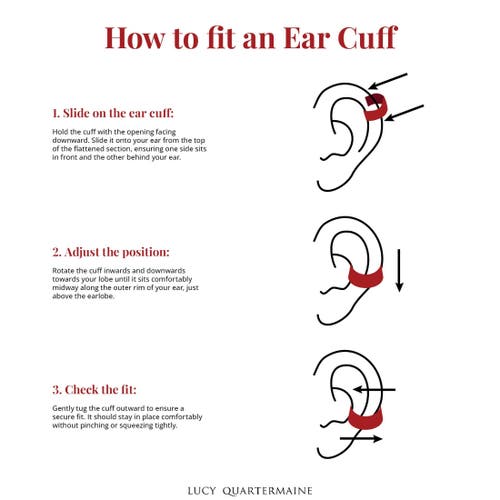 Lucy Quartermaine Women's Solid Sterling Silver Splash Ear Cuff In Sterling Silver