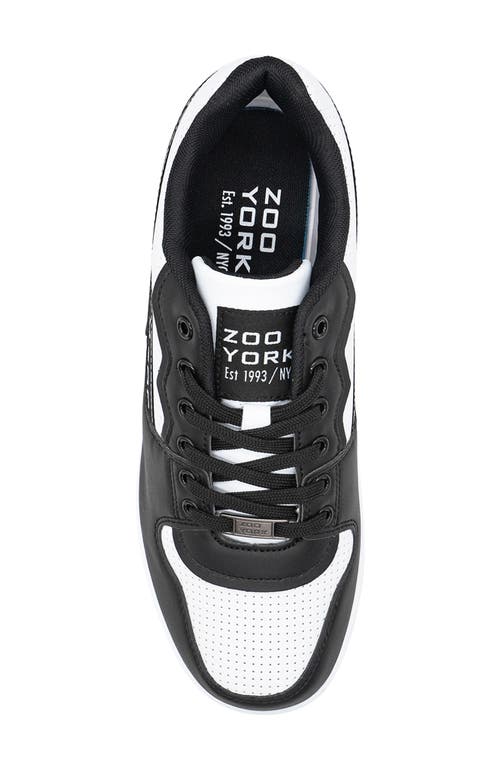 Shop Zoo York Deck Faux Leather Basketball Sneaker In Black/white