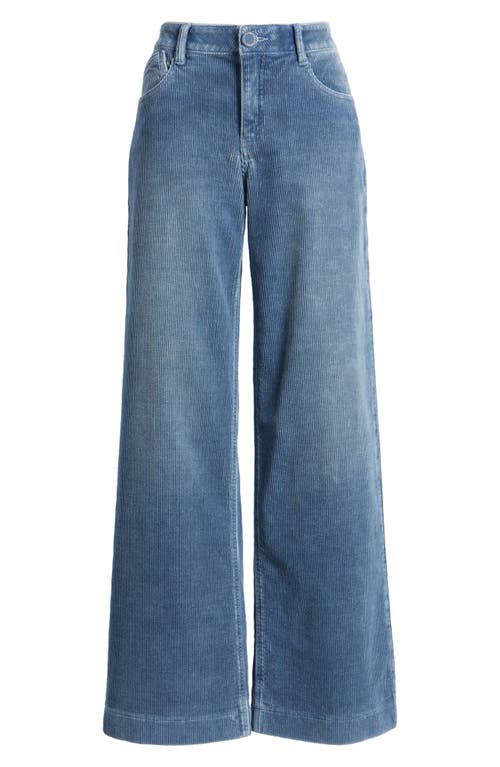 Wit & Wisdom 'ab'solution High Waist Wide Leg Corduroy Jeans In Washed Mid Blue