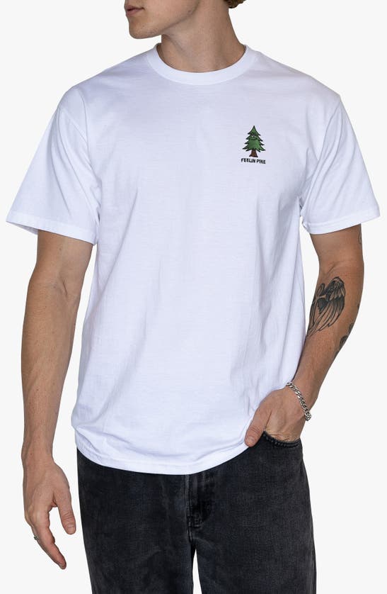 Shop Riot Society Feelin' Pine Cotton T-shirt In White