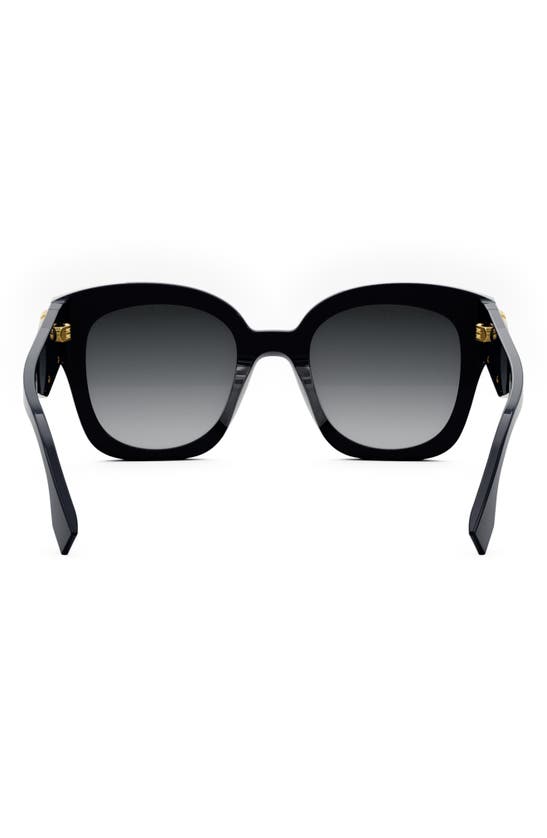 Shop Fendi The  First 63mm Square Sunglasses In Shiny Blue / Gradient Smoke