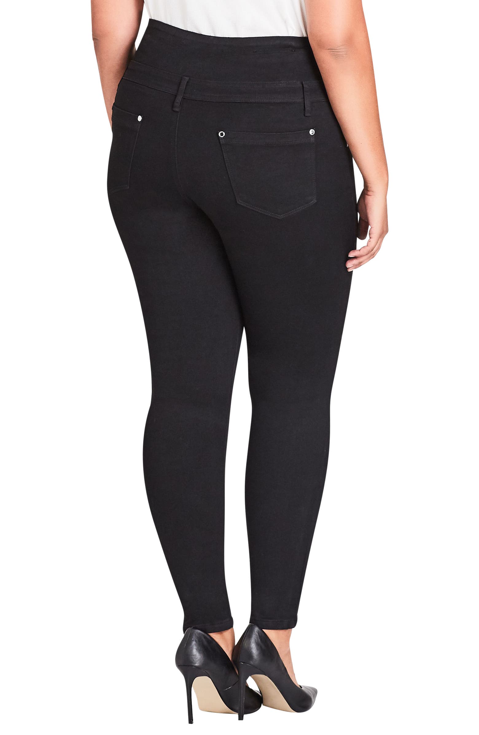 City Chic Harley Corset Waist Stretch Skinny Jeans | Nordstrom