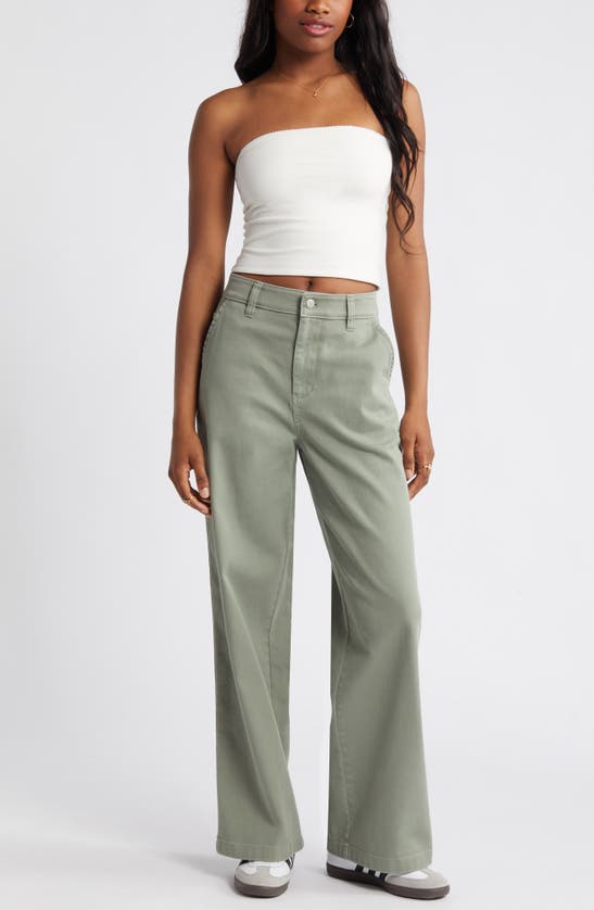 Bp. Scallop Trim Tube Top In White Blanc