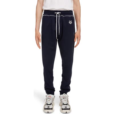 Kenzo Embroidered Crest Sweatpants, Blue
