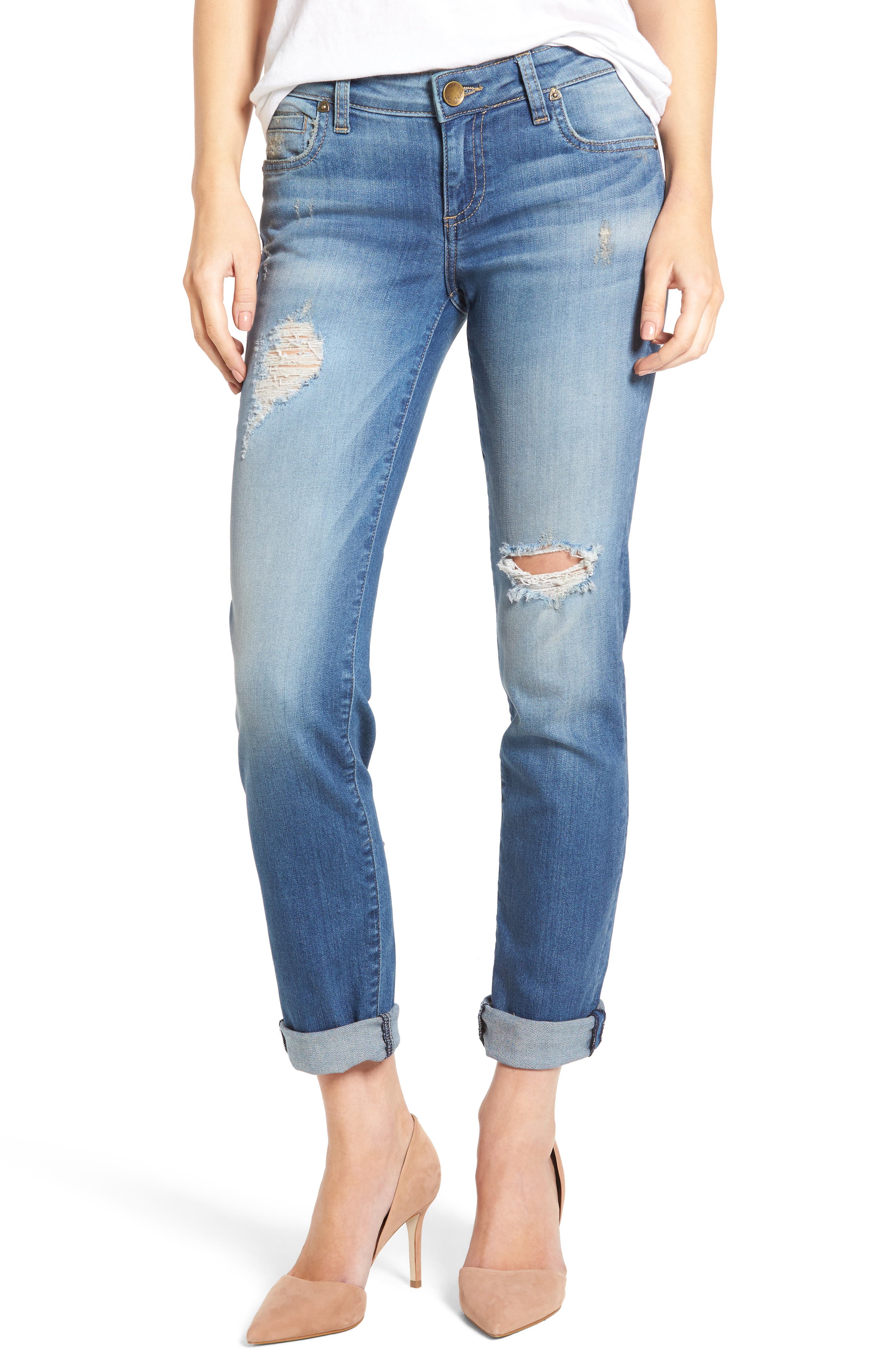 boyfriend distressed jeans