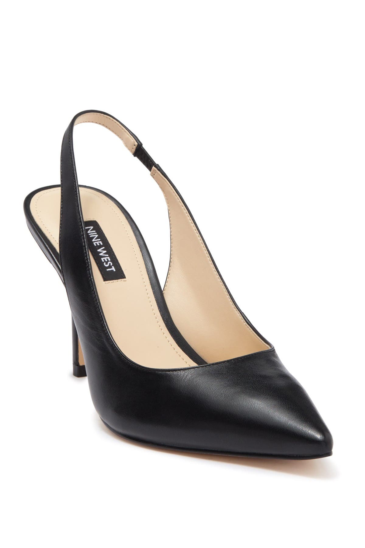 Nine West | Holly Leather Pointed Toe Slingback Pump | Nordstrom Rack