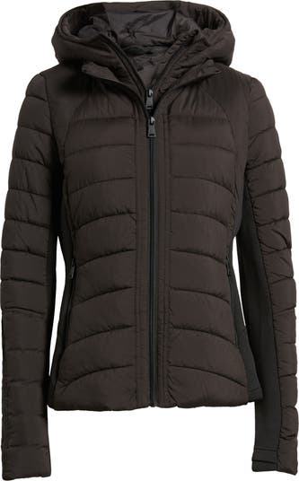 Bernardo Hooded Quilted Water Repellent Jacket