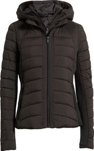 Bernardo hooded quilted store water repellent jacket