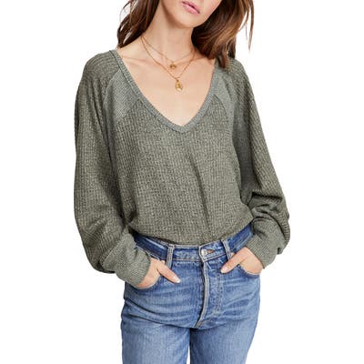 Free People Santa Clara Thermal Top, Green