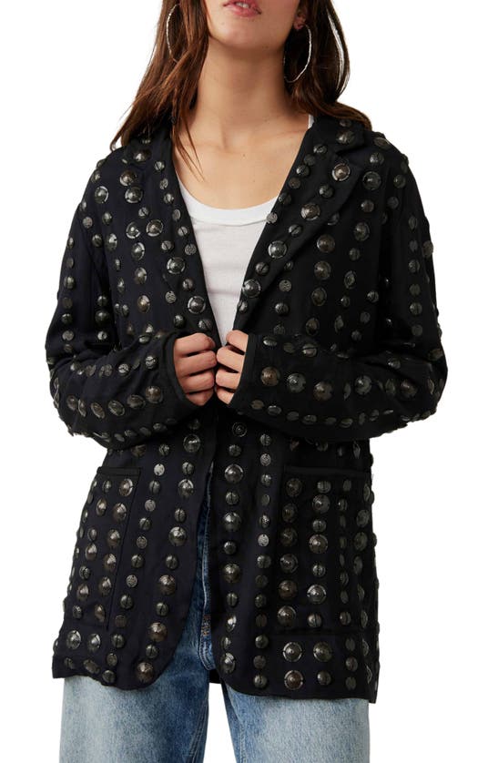 FREE PEOPLE CORRIE COIN APPLIQUÉ JACKET