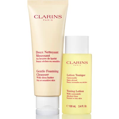 Clarins Cleanse & Refresh For Dry Or Sensitive Skin Set