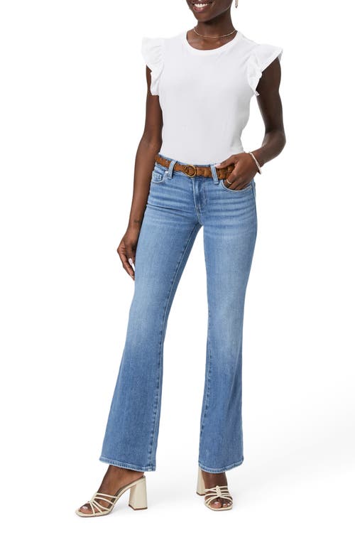 Shop Paige Laurel Canyon Flare Jeans In Flamenco Distressed