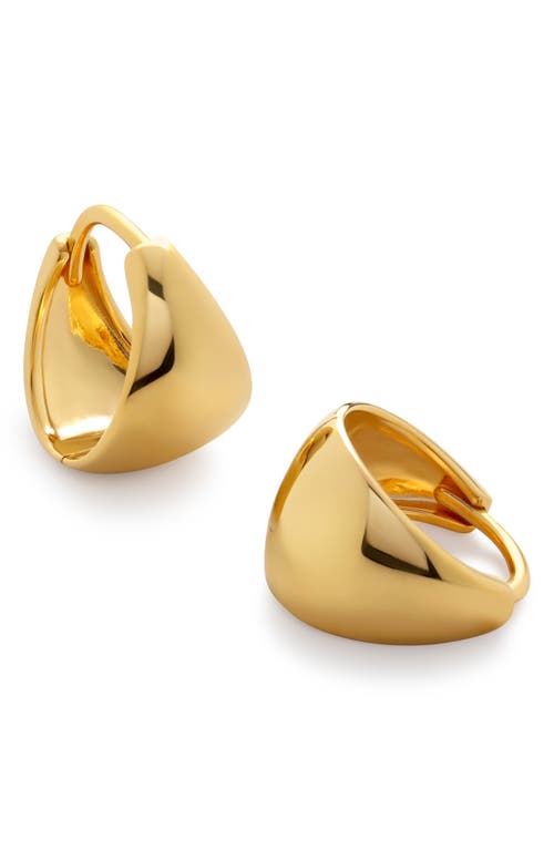 Monica Vinader Tapered Huggie Hoop Earrings In 18ct Gold Vermeil