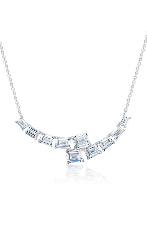 Crislu Oppulent Drops Pendant Necklace in Platinum