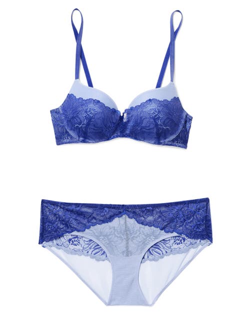 Shop Adore Me Cyla Push Up Plunge Bra In Dark Blue